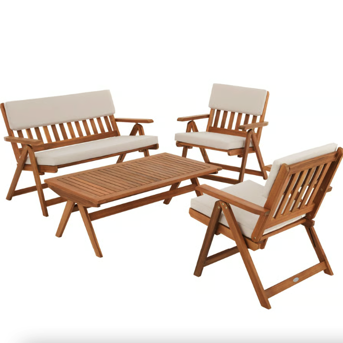 Комплект садових меблів Di Volio Lusiano складаний бежевий Київ - фото 1