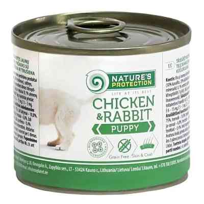 Консервы для собак Nature's Protection Puppy Chicken & Rabbit 200 г (KIK45089) Винница