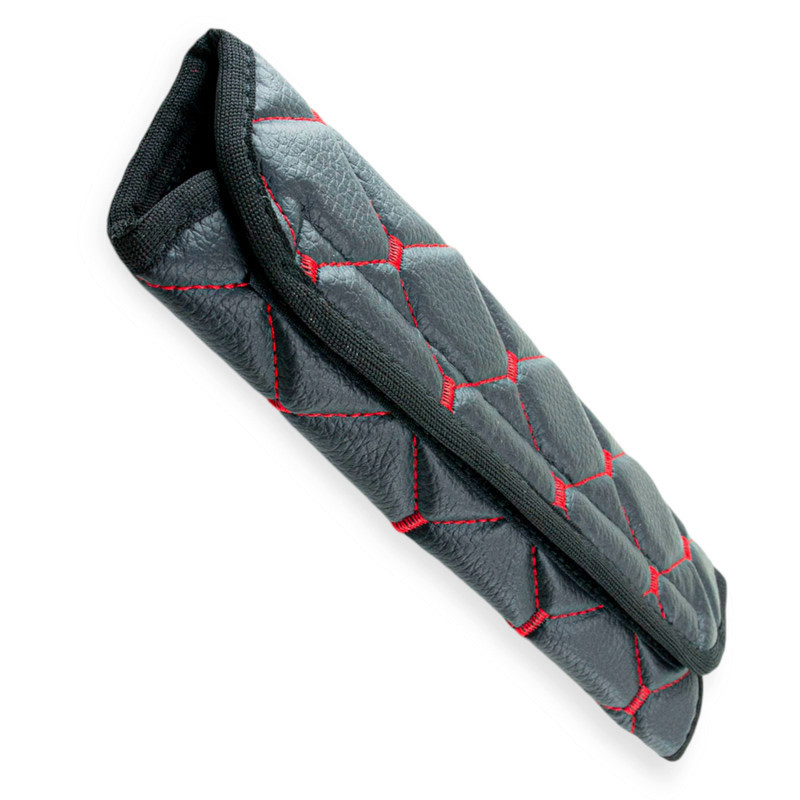 Чохол безпеки s шкірзам чорний, червоний ремб ременя Мукачево - фото 1