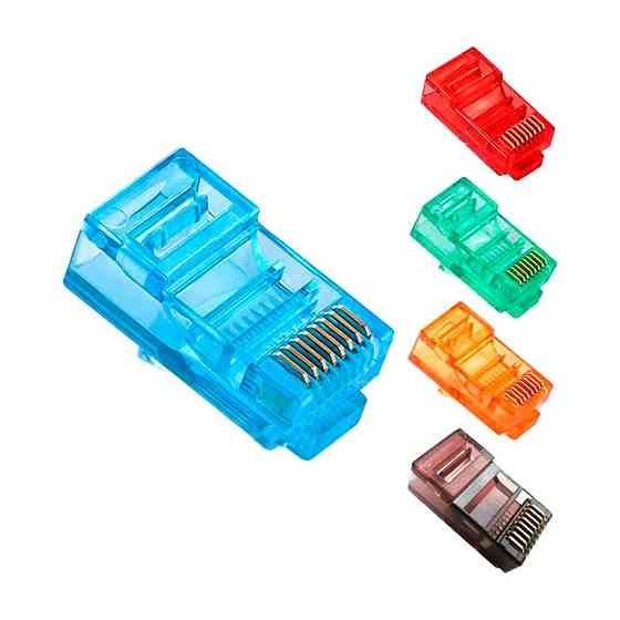 Конектор кольоровий RJ45 8P8C UTP Cat.5E (100 шт) Київ