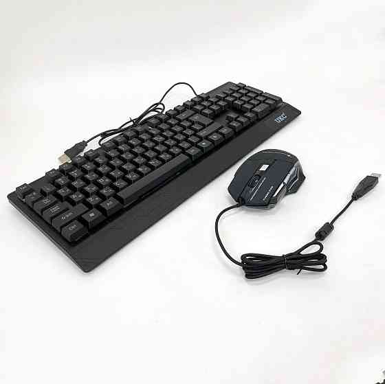 Клавиатура+мышка UKC с LED подсветкой от USB M-710, клавиатура игровая с подсветкой и мышкой QF-51 Львов