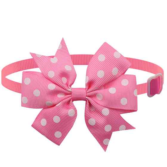 Бантик на шею для собак и котов one size розово-белый Киев