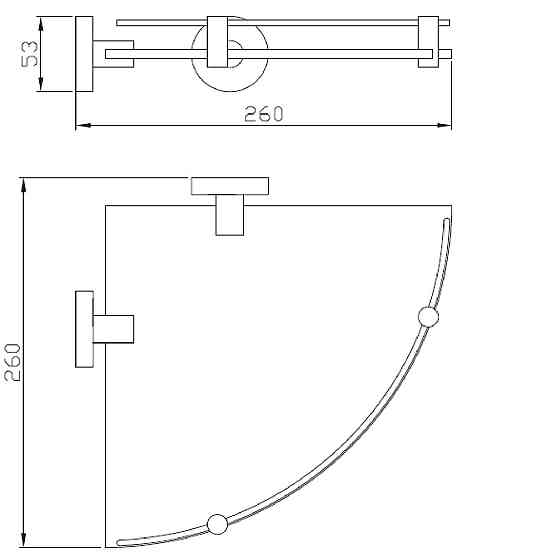 Полка кутова Perfect Sanitary Appliances SP 8117 Киев