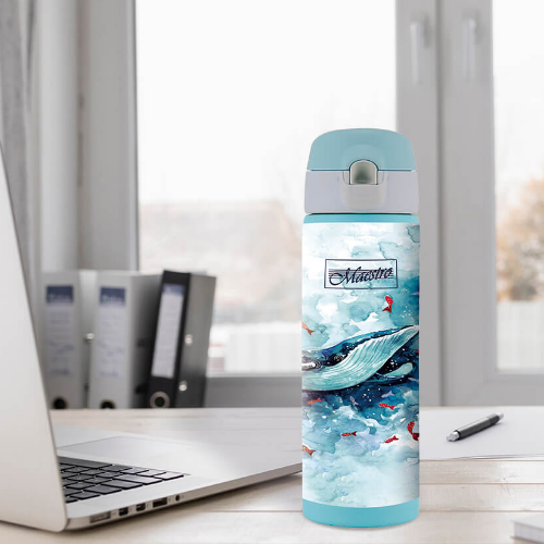 Термочашка 400мл нержавіюча сталь синій Maestro MR-1634-A Житомир