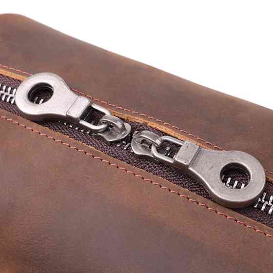 Мужская барсетка в винтажном стиле из натуральной кожи Vintage sale_15109 Коричневый Киев