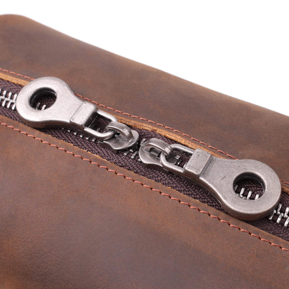 Мужская барсетка в винтажном стиле из натуральной кожи Vintage sale_15109 Коричневый Киев - изображение 6