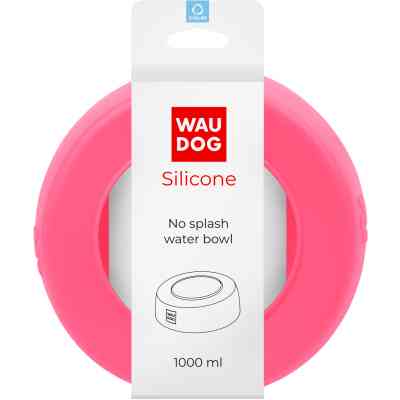 Посуда для собак WAUDOG Silicone Миска-непроливайка 1 л розовая (50797) Винница