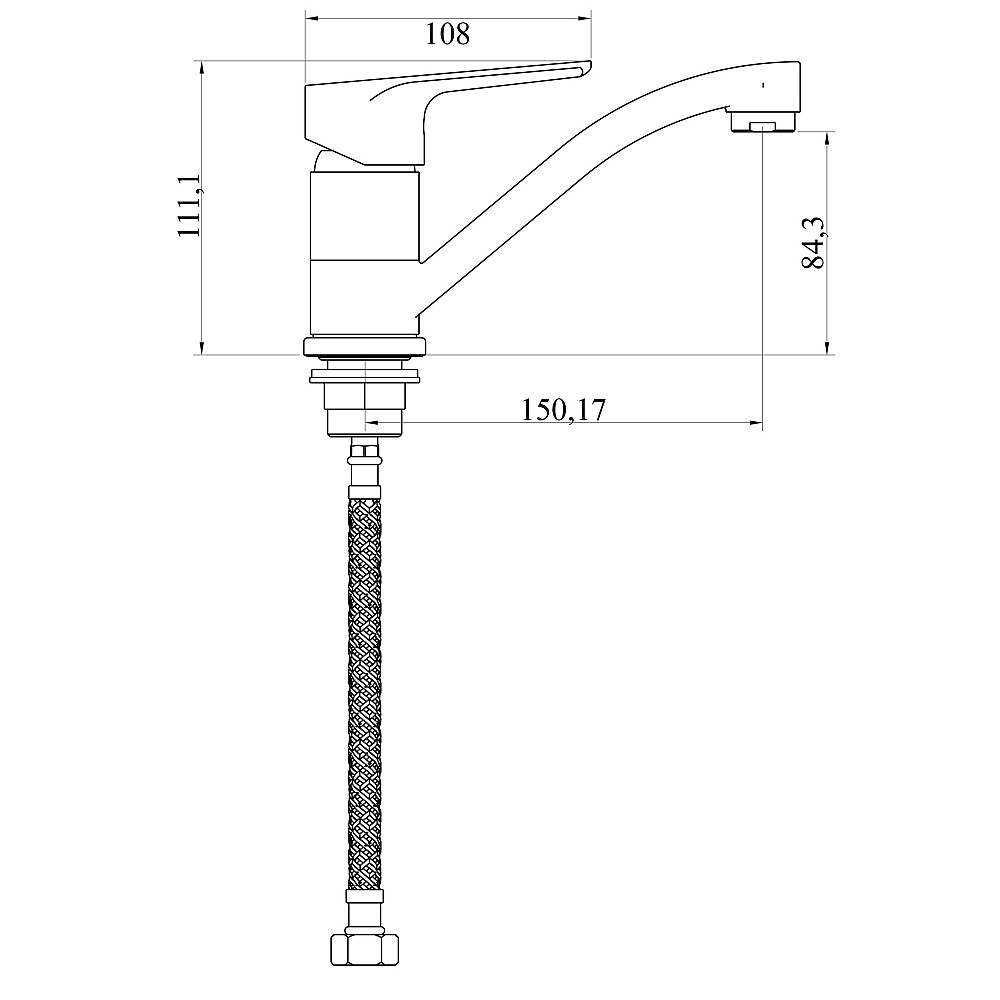 Змішувач для умивальника DOMINO VITO DVO-203M Луцк - изображение 5