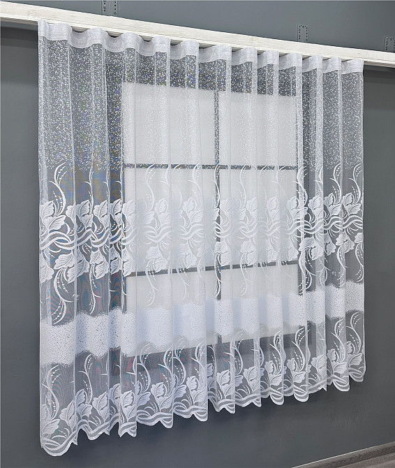 Тюль VR-Textil 1526т Жакард Білий 300х150 см (42-0350) Київ - фото 2