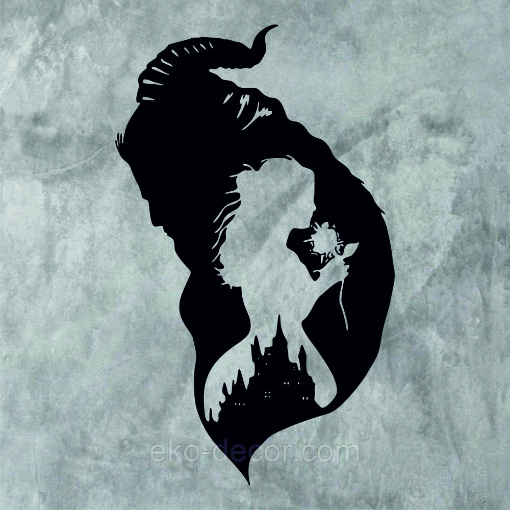 Декоративное настенное Панно «Красавица и чудовище», Декор на стену 110*66 см, Чёрный Киев - изображение 8