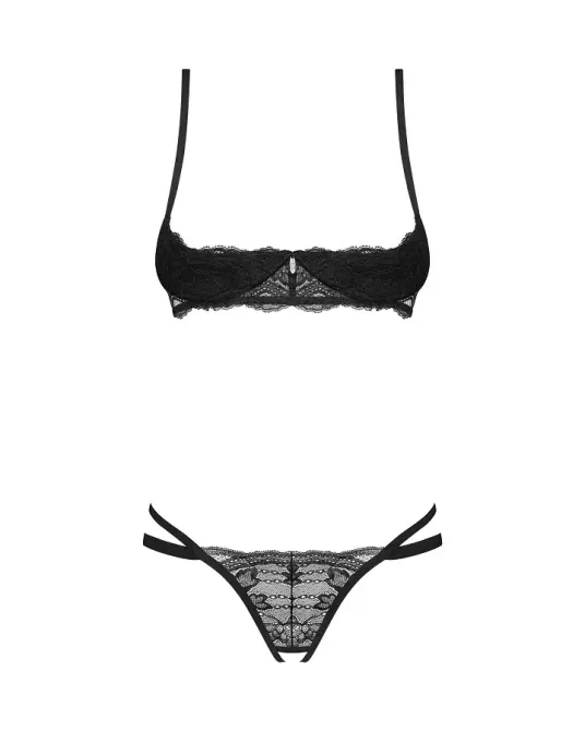Комплект Obsessive Nutris 2-pcs crotchless set XL/2XL Львів - фото 3