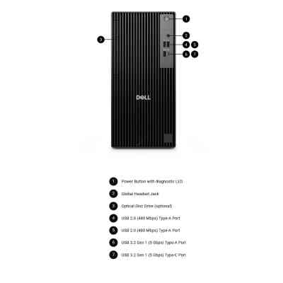 Компьютер Dell Pro Tower / i5-14500, 16, 512, кл+м, Win11P (BTO010_QCT1250) Вінниця