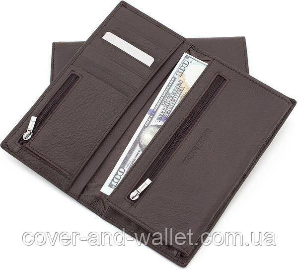 Тонкий шкіряний чоловічий гаманець купюрник на магнітах ST 148 Киев - изображение 4