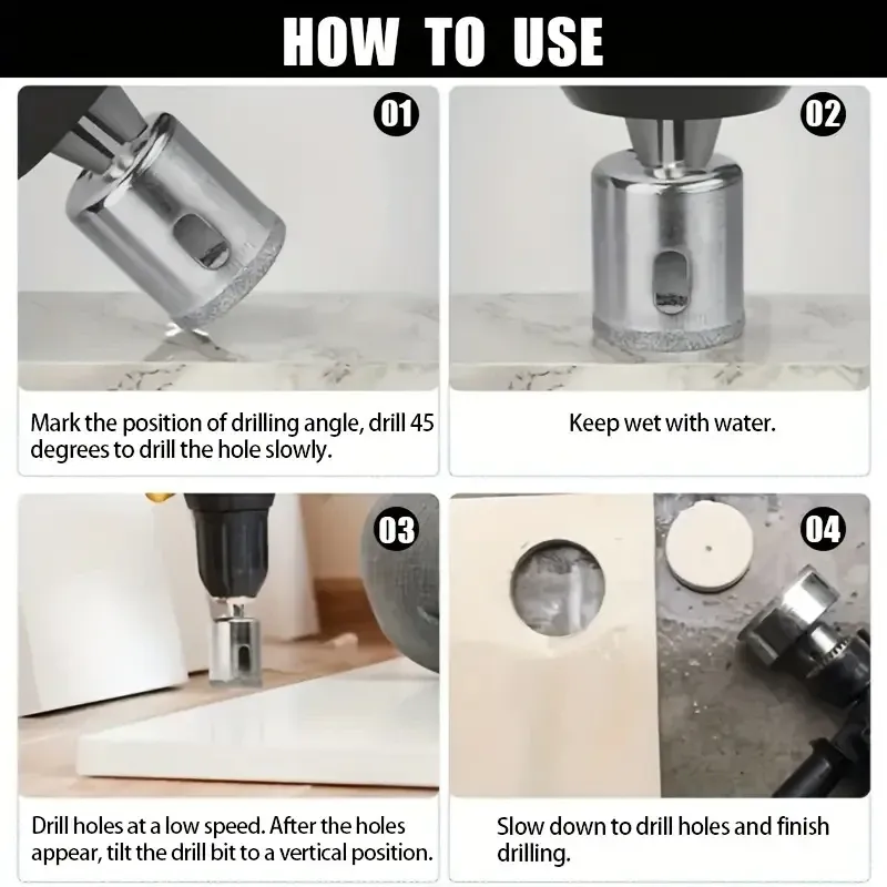 Набір алмазних коронок для скла та кераміки 15 шт Київ - фото 8