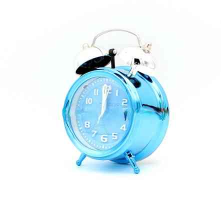 Годинник - Будильник колокольчик 2105 Сині 10*7*5 Дніпро