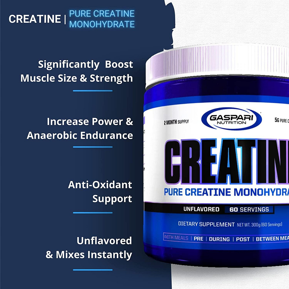 Креатин моногидрат Gaspari Nutrition Creatine Monohydrate, 300 г Unflavored (без вкуса) Луцк - изображение 3