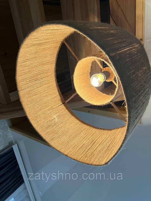 Люстра плетена натуральна Київ - фото 3