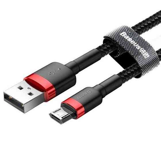 Кабель Baseus Cafule Cable USB - Micro 2.4A 1m, цвет красный+Black CAMKLF-B91 Одесса