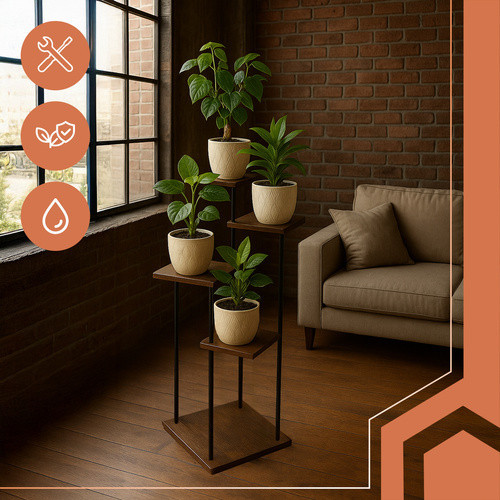 Подставка для цветов стальная 5 уровней 107 см стиль лофт Ruhhy (25998) Нововолынск - изображение 8