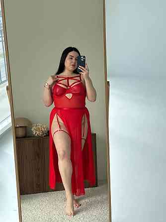 Сексуальне жіноче боді plus size зі спідницею та гартерами великих розмірів на бретельках із відкритою спиною з кісточками червоне Одеса