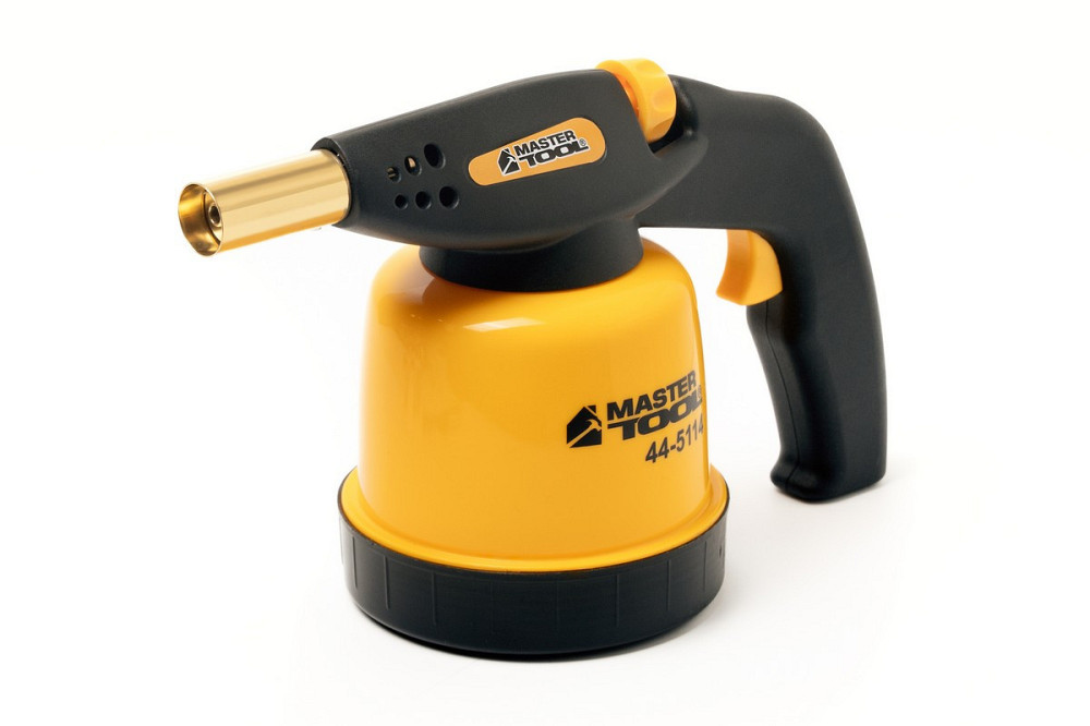 Лампа газова паяльна MASTERTOOL п'єзопідпал Ø 20 мм/1300°С 1.3 кВт 94.6 г/год 44-5114 Рівне - фото 1