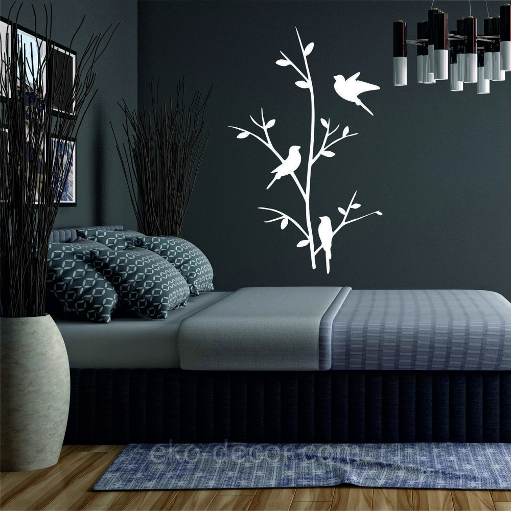 Декоративне настінне Панно «Пташки», Декор на стіну 90*56 см, Білий Київ - фото 1