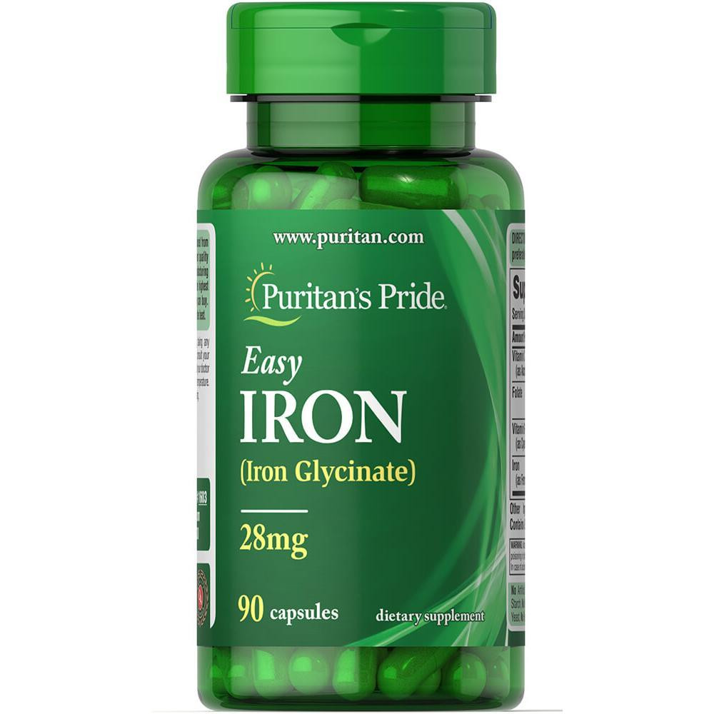 Easy Iron 28 mg (Iron Glycinate) - 90 Capsules Київ - фото 1