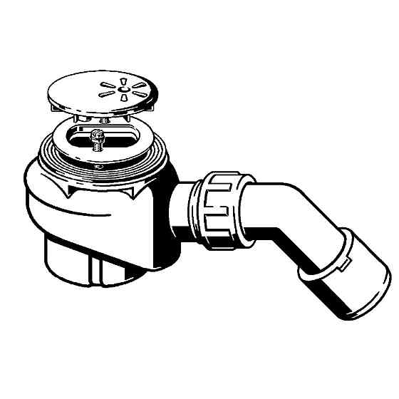 Сифон для душ кабiни Domoplex VIEGA Ø70 з метал. решіткою 364755 (000000814) Київ