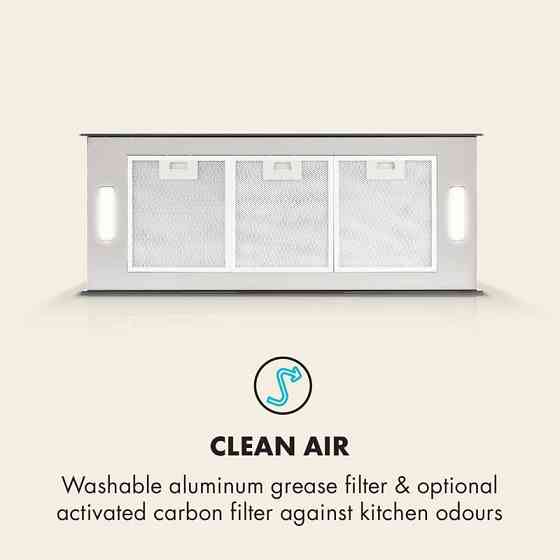 Люстра XL островная вытяжка 90см циркулирующий воздух 590м³/ч LED сенсорный черный черный (Германия, читать Ровно