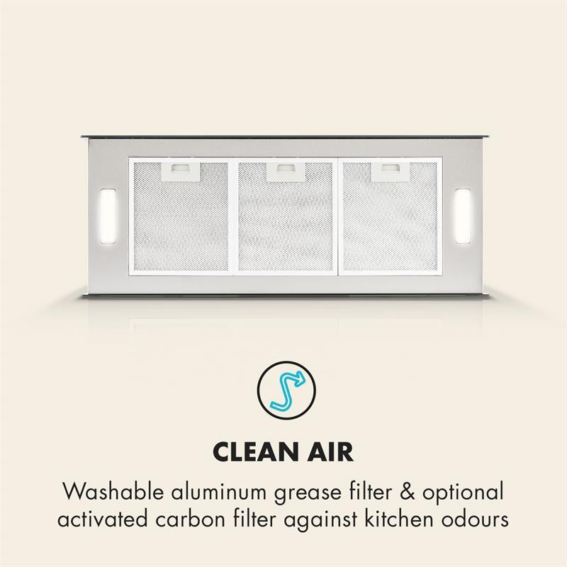 Люстра XL острівна витяжка 90 см циркулювальне повітря 590 м3/год LED сенсорний чорний (Німеччина, читати Рівне - фото 4