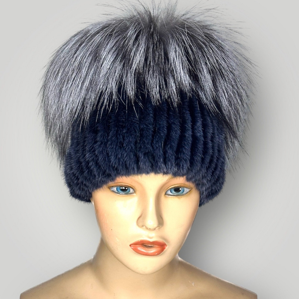 Шапка хутряна жіноча кубанка Джесіка Графітовий Харків - фото 2