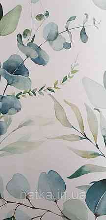 Шпалери флізелінові еко Rasch Kids World II 0.53х10 дитячі гілки листя акварель зелені блакитні на білому Київ