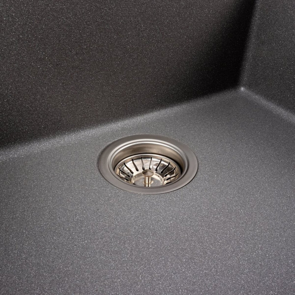 VALESO Гранітна мийка для кухні VALESO OASIS 5444 матова Сірий мусон Киев - изображение 5