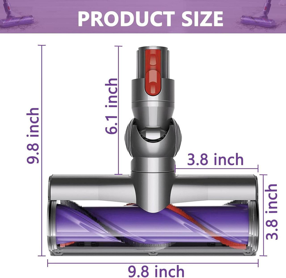 Щітка Turbo Brush для Dyson V7 V8 V10 V11 V15 SV10 SV11 SV12 SV14 SV15 SV22 SV25 SV27 SV28 SV37 Direct Drive для підлог і килимів Київ - фото 5