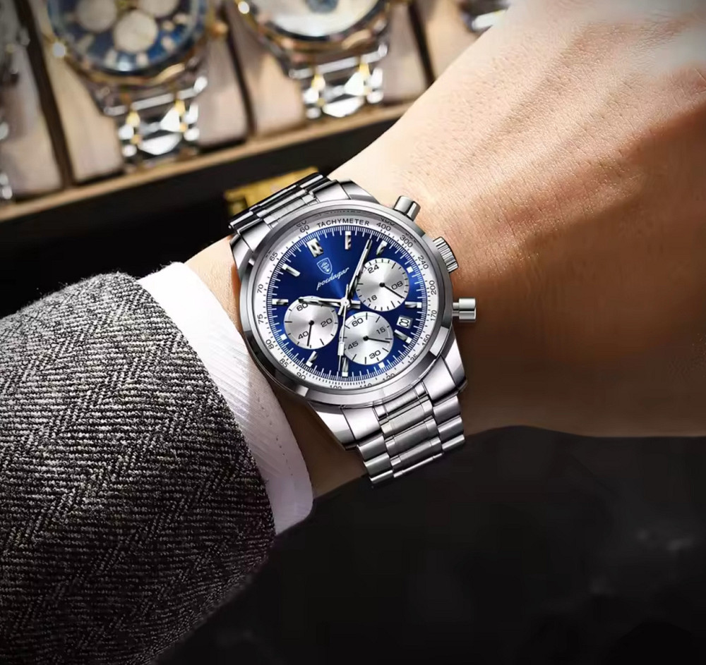 Часы мужские наручные Poedagar Petros Silver Серебристый Киев - изображение 4