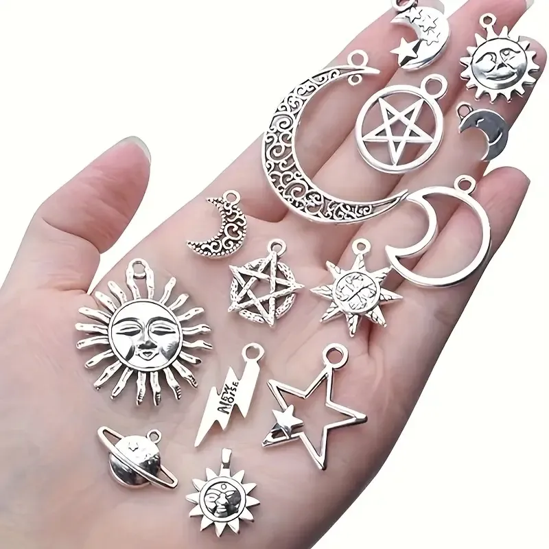 Набор металлических подвесок «Солнце, Луна и Звезды» – 30 шт. для украшений и бижутерии DIY Киев - изображение 6