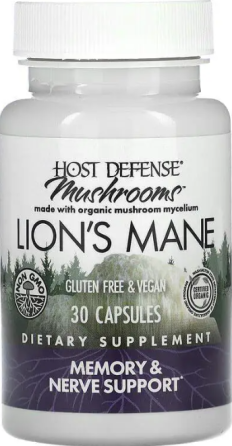 Ежовик Гребенчатый Host Defense Lion's Mane Fungi Perfecti 30 вег капс Киев