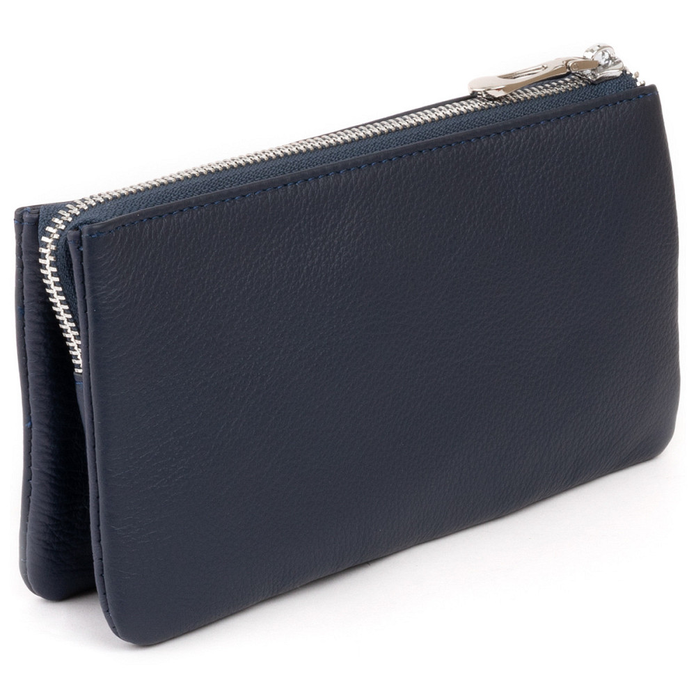 Вместительный клатч на два отделения женский ST Leather 19248 Синий Киев - изображение 2