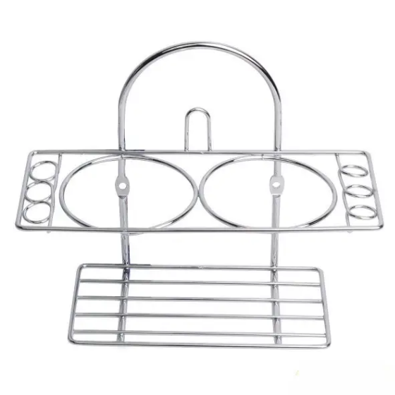 Стакан подвійний для зубних щіток 20*8,5*16см пластик на хромованій підставці Besser Житомир