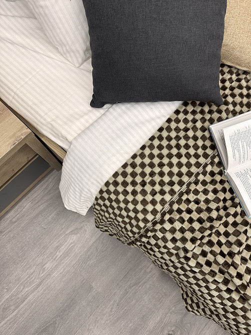 Плед-покривало Шахи 200х210 см (+-5см) Венге з бежевим (87-035) Київ - фото 6