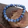 Браслет із натурального синього содаліту, намистини 8 мм