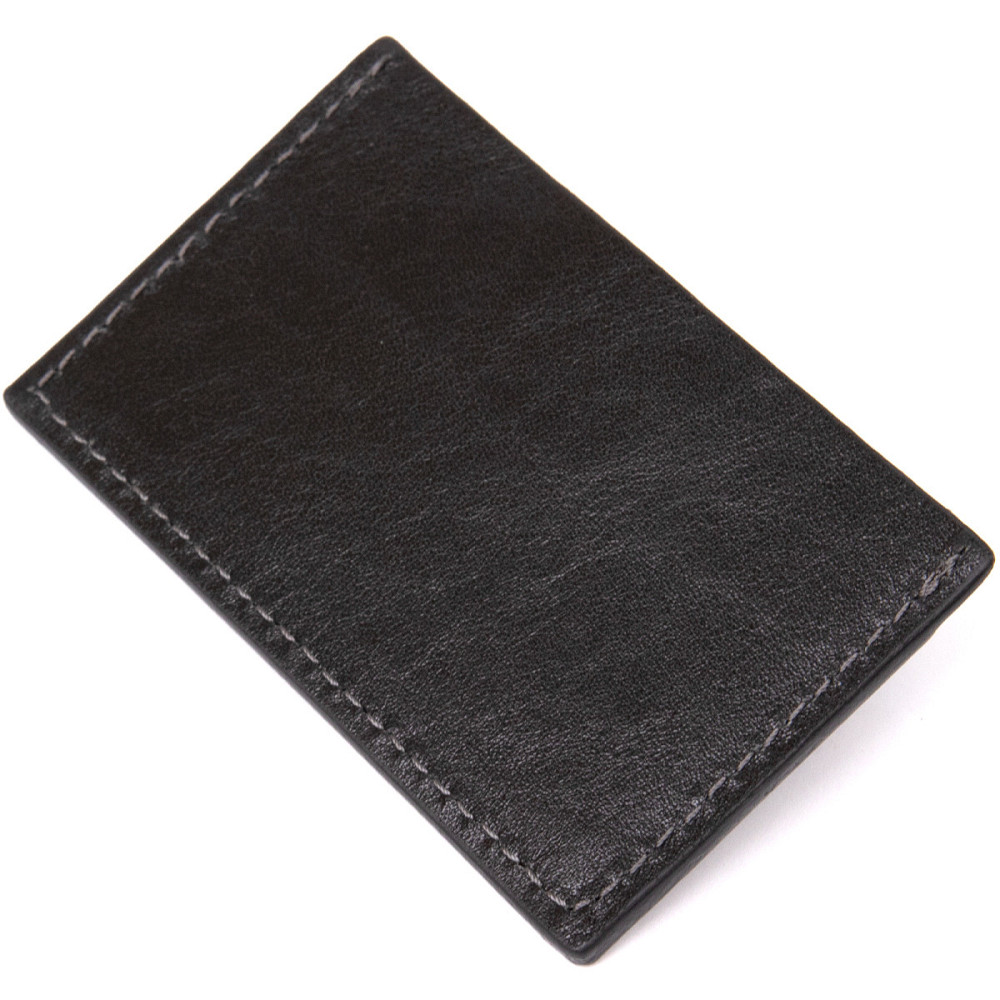 Маленький кожаный картхолдер Черный (GRANDE PELLE) Киев - изображение 6