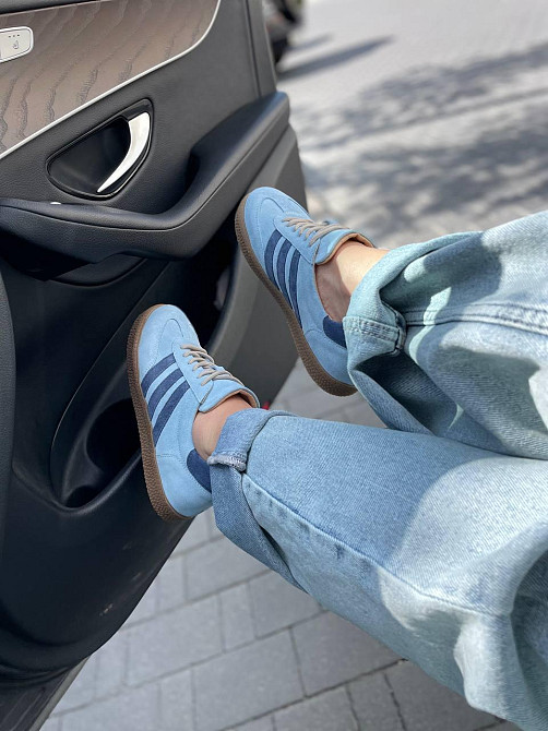 Кеди жіночі M.KRAFT блакитні натуральна замша низький хід (5420) Коломыя - изображение 3