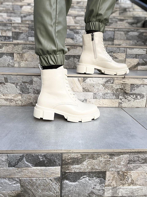 Черевики жіночі GREMMY бежеві натуральна шкіра зима 37р.38р.40р. (4206) Коломия - фото 8