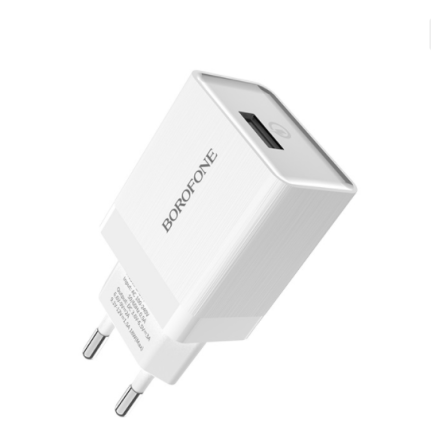 Мережевий зарядний пристрій BOROFONE BA20A Sharp single port charger set, колір білий BA20AMW Одеса