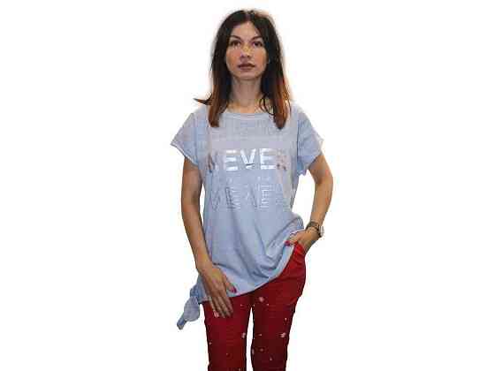 Футболка батал, натур. ткань арт.9738, голубая р.2XL, ТМ Yasili Киев