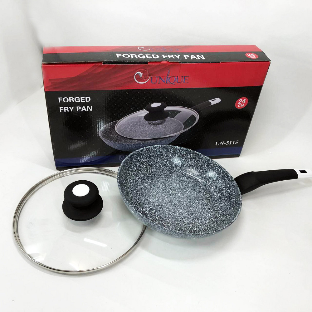 Удобная сковорода для дома UNIQUE UN-5115-24 см, Сковорода на долго алюминиевая углубленная NF-19 Львов - изображение 10