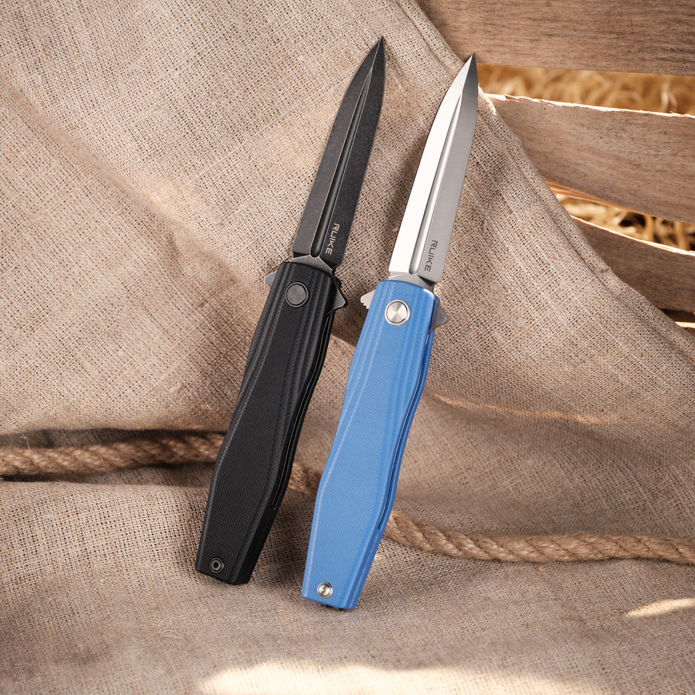 Ніж складаний туристичний Ruike P188-B, (9.1 см) D2 / G10 чорний Киев - изображение 13