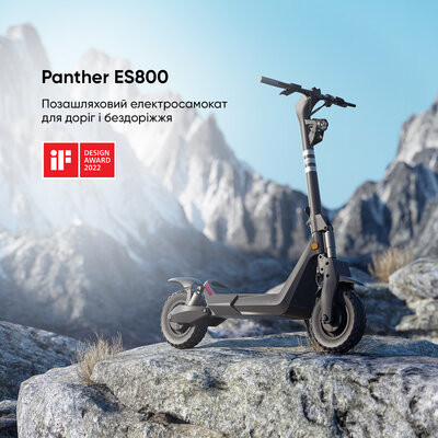 Електросамокат OKAI ES800 Panther Off-Road Black 12", 1500(3000)W, Dual Motor, 19,2Ah, 50km, 60kmh, 35%, NFC, App, 43kg (ES800-B) Киев - изображение 12