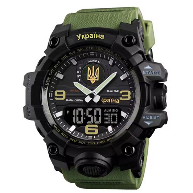 Оригінальні спортивні годинники SKMEI 6851/1586AG, Чоловічі годинники для риболовлі ZO-88 Львів - фото 9